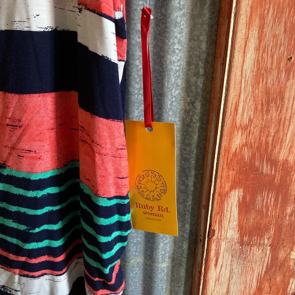 Ruby Rd. Multi colored strip tshirt - Picture 4 of 4
